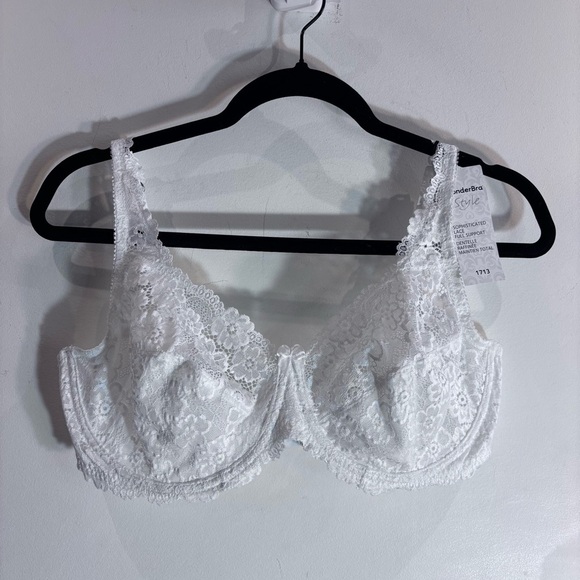 WONDERBRA Sz 38D White Sophisticated Lace Bra Underwire Full Support NEW. - Picture 1 of 8